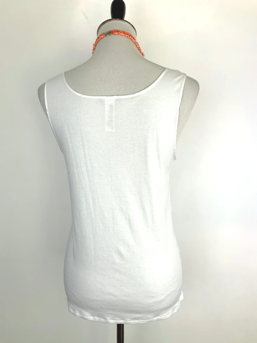 New Hanro of Switzerland White Cotton Round Neck tank Top Sz XL - Picture 8 of 16